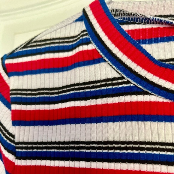 Striped Shirt Bodysuit - Picture 3 of 5